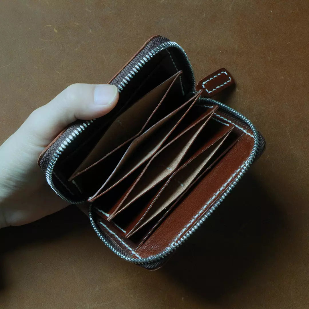 Accordian Leather Card Wallet