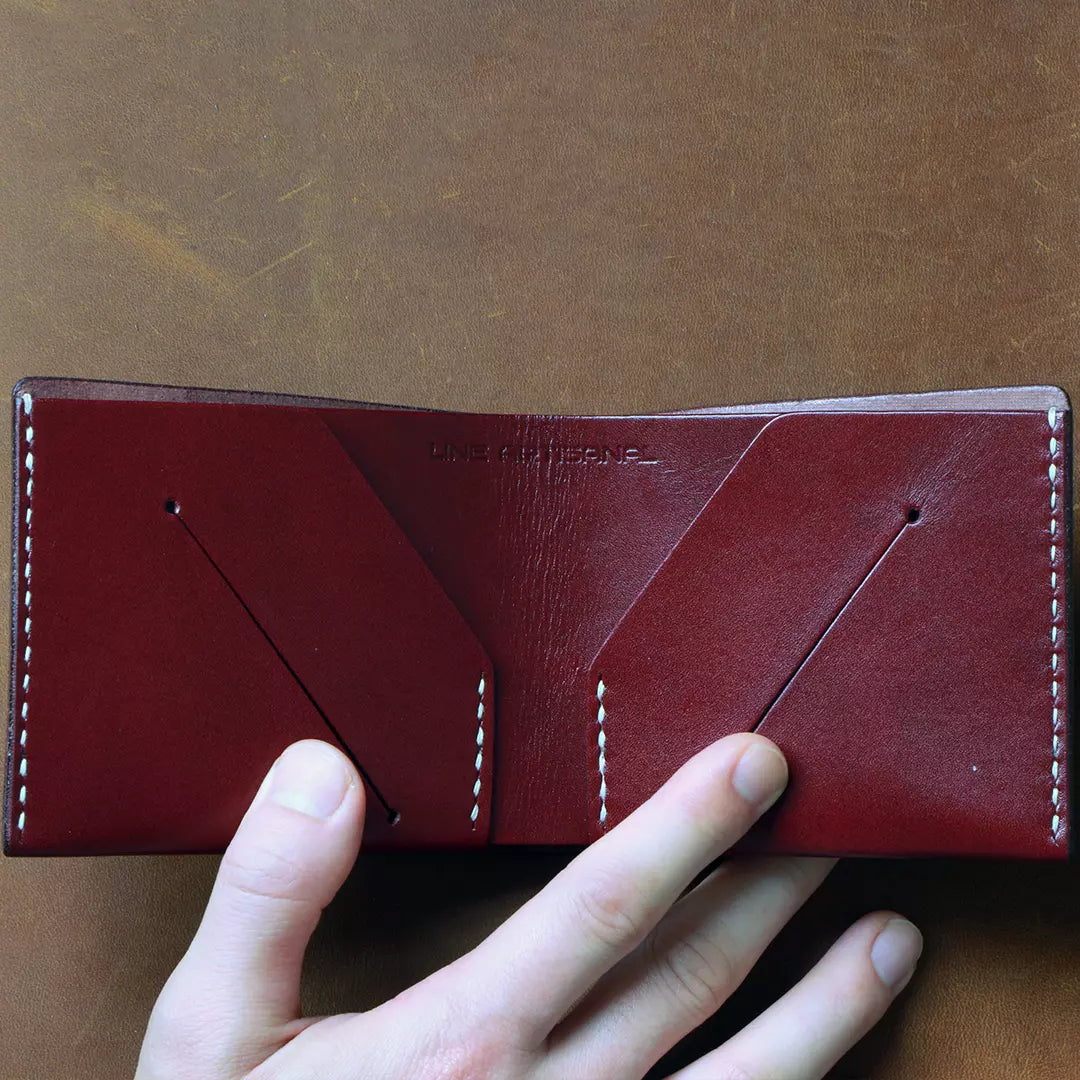 Slim Handmade Veg-tan Leather Wallet