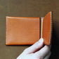 Minimalist Handmade Short Veg-tan Leather Wallet