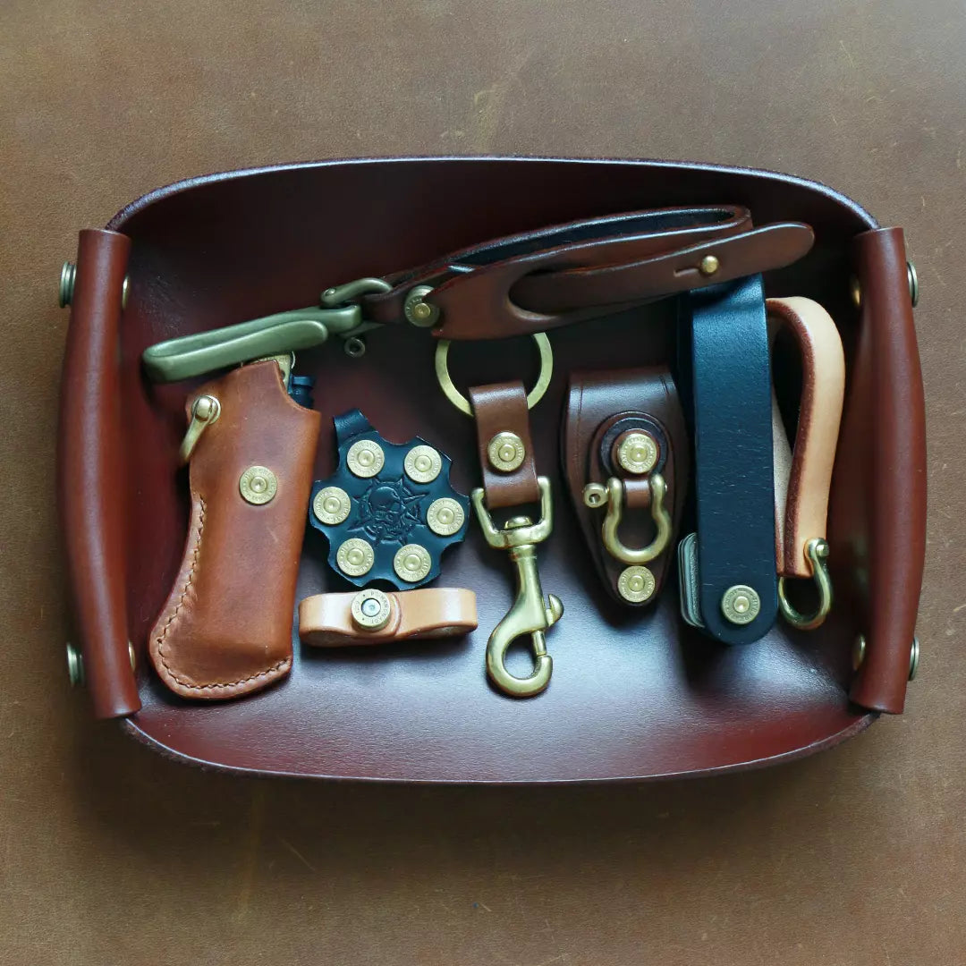 Vintage Leather Tray