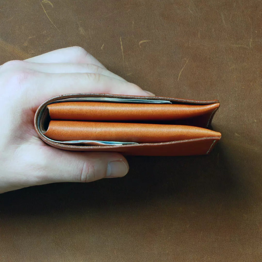 Minimalist Handmade Short Veg-tan Leather Wallet – SOLATK
