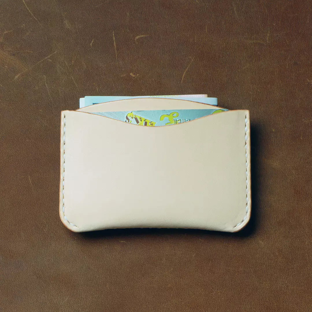 Exquisite Veg-tan Leather Card Wallet Coin Purse