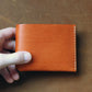 Minimalist Handmade Short Veg-tan Leather Wallet