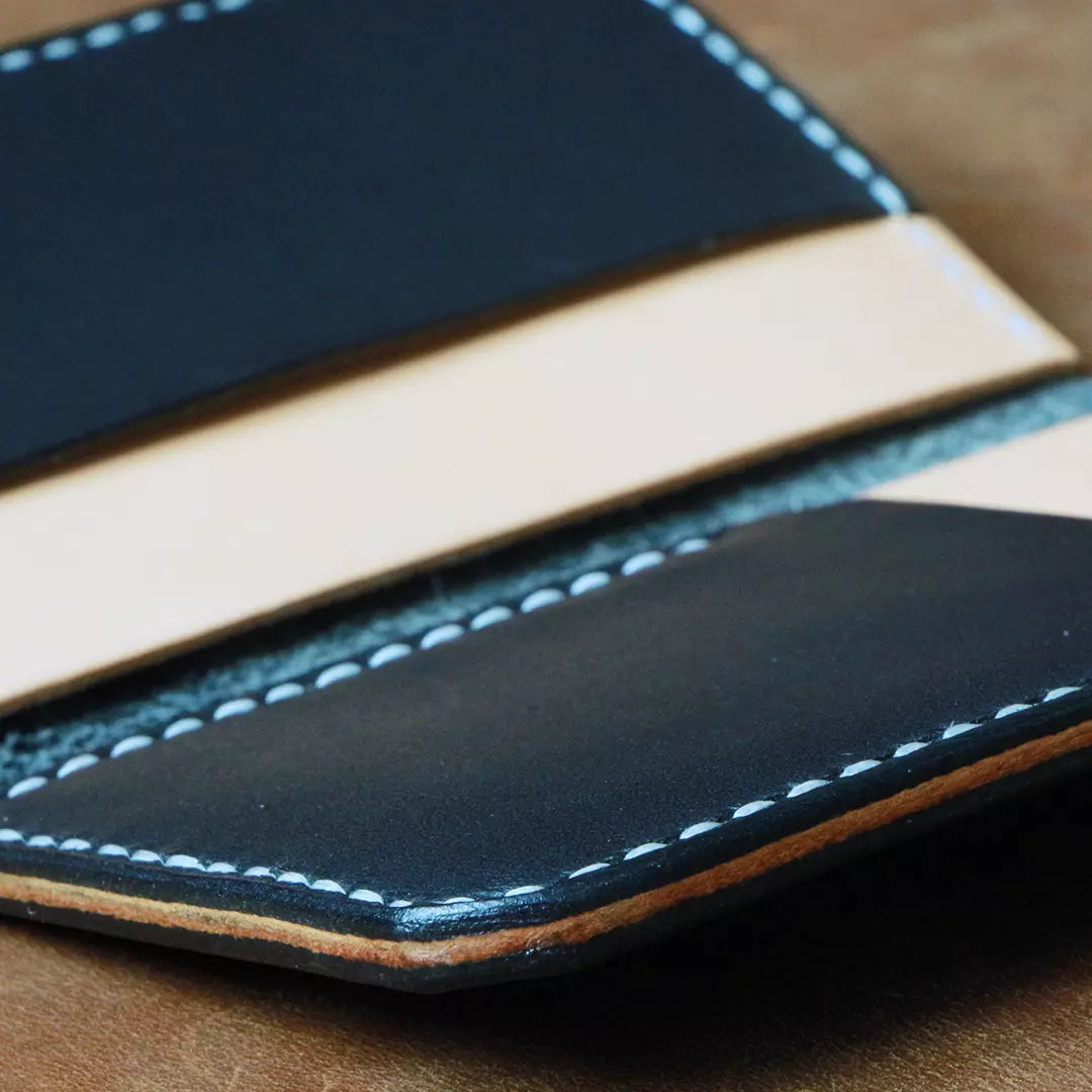 Sleek Folded Leather Card Holder