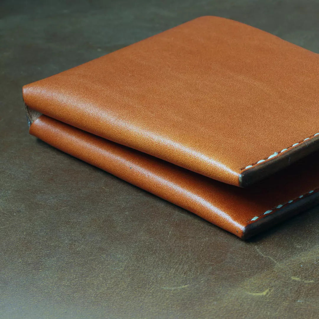 Minimalist Handmade Short Veg-tan Leather Wallet – SOLATK