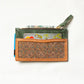 Ethnic Vegetable Tanned Leather Card Holder with Zip