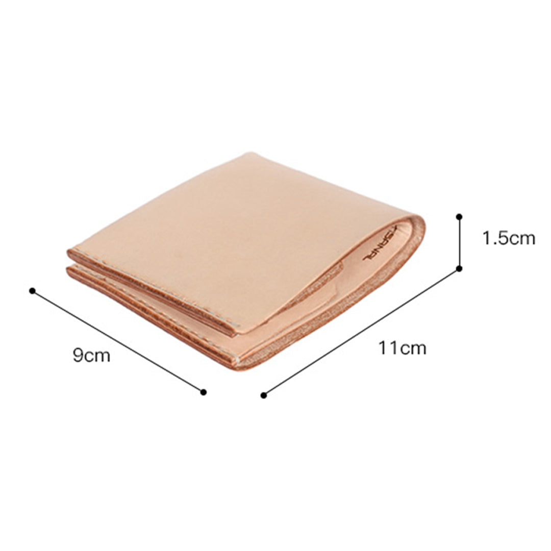 Slim Handmade Veg-tan Leather Wallet