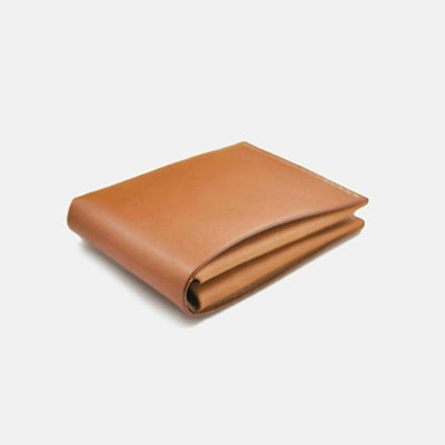 Minimalist Handmade Short Veg-tan Leather Wallet